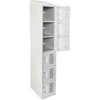 Petit casier perfor&eacute; Clean-Line, 6 niveaux, 12" x 72" x 12", Acier Groupe Generik