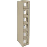 Petits casiers &eacute;conomiques assembl&eacute;s et perfor&eacute;s Clean Line, 6 niveaux, 18" x 72" x 12", Acier Groupe Generik
