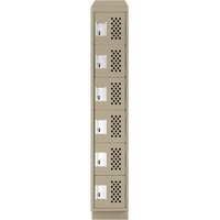 Petits casiers &eacute;conomiques assembl&eacute;s et perfor&eacute;s Clean Line, 6 niveaux, 18" x 72" x 12", Acier Groupe Generik