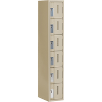 Casiers robustes Concorde, 6 niveaux, 12" x 18" x 72", Acier, Beige, Soud&eacute; (assembl&eacute;) Groupe Generik