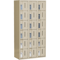 Casiers robustes Concorde, 6 niveaux, Bloc de 3, 36" x 18" x 72", Acier, Beige, Soud&eacute; (assembl&eacute;) Groupe Generik