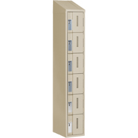 Casiers robustes Concorde, 6 niveaux, 12" x 18" x 78", Acier, Beige, Soud&eacute; (assembl&eacute;) Groupe Generik