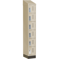 Casiers robustes Concorde, 6 niveaux, 12" x 18" x 82", Acier, Beige, Soud&eacute; (assembl&eacute;) Groupe Generik