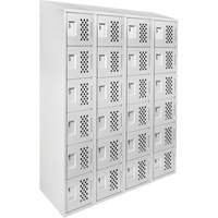 Casiers &eacute;conomiques perfor&eacute;s et assembl&eacute;s Clean Line, 6 niveaux, Bloc de 4, 18" x 72" x 12", Acier Groupe Generik