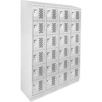Casiers &eacute;conomiques perfor&eacute;s et assembl&eacute;s Clean Line, 6 niveaux, Bloc de 4, 18" x 72" x 12", Acier Groupe Generik
