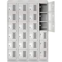 Casiers &eacute;conomiques perfor&eacute;s et assembl&eacute;s Clean Line, 6 niveaux, Bloc de 4, 18" x 72" x 12", Acier Groupe Generik