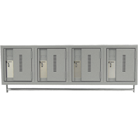 Casiers muraux robustes, Bloc de 4, 18" x 12" x 12", Acier Groupe Generik