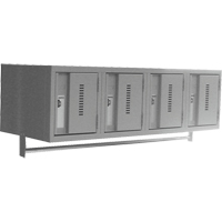 Casiers muraux robustes, Bloc de 4, 18" x 12" x 12", Acier Groupe Generik
