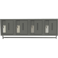 Casiers muraux robustes, Bloc de 4, 18" x 12" x 12", Acier Groupe Generik