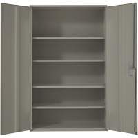 Armoire de rangement Hi-Boy tr&egrave;s large, Acier, 4 Tablettes, 72" h x 48" la x 24" P, Gris Groupe Generik