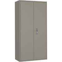 Armoire garde-robe, Acier, 36" la x 18" p x 72" h, Gris Groupe Generik