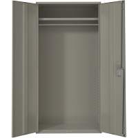 Armoire garde-robe, Acier, 36" la x 18" p x 72" h, Gris Groupe Generik