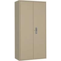 Armoire de rangements combin&eacute;s, Acier, 6 Tablettes, 72" h x 36" la x 18" P, Beige Groupe Generik