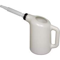 Oil Dispenser with White Spout, Plastic, 6 qt Capacity Groupe Generik