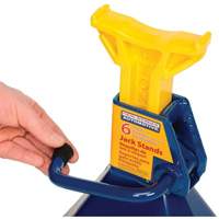 Jack Stand, Locking Handle/Ratchet, 6 tons Capacity, 25-1/4" H Groupe Generik