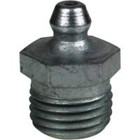 Straight Extra-Short Grease Fitting, Steel, 0.25 NPT Thread Groupe Generik