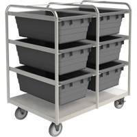 Mobile Tub Rack, Double-sided, 6 bins, 26" W x 36" D x 42" H Groupe Generik