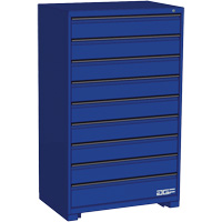 Modular Drawer Cabinet, 9 Drawers, 36" W x 24" D x 60" H, Blue Groupe Generik
