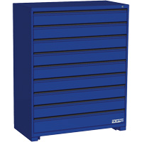 Modular Drawer Cabinet, 9 Drawers, 48" W x 24" D x 60" H, Blue Groupe Generik