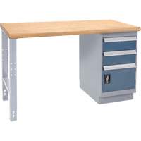 &eacute;tabli industriel, Porte a/combinaison de tiroirs, Cap 1000 lb, 36" la x 72" p, 34" h Groupe Generik