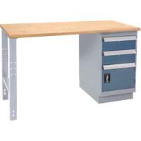 &eacute;tabli industriel, Porte a/combinaison de tiroirs, Cap 1000 lb, 72" la x 30" p, 34" h Groupe Generik