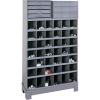 Modular Small Parts Storage Unit, Steel, 13 Drawers, 33-3/4" x 12-1/4" x 59", Grey Groupe Generik