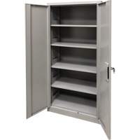 Armoire de rangement, Acier, 4 Tablettes, 78" h x 36" la x 24" P, Gris Groupe Generik