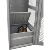 Casier pour &eacute;quipement avec porte, Acier, 24" la x 18" p x 72" h, Gris Groupe Generik