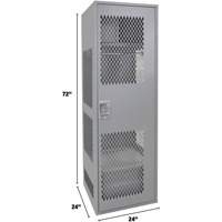 Casier pour &eacute;quipement avec porte, Acier, 24" la x 24" p x 72" h, Gris Groupe Generik
