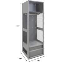 Casier pour &eacute;quipement, Acier, 24" la x 18" p x 72" h, Gris Groupe Generik