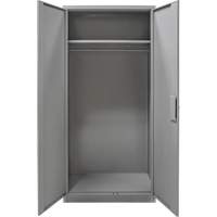 Armoire garde-robe, Acier, 36" la x 18" p x 72" h, Gris Groupe Generik