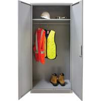 Armoire garde-robe, Acier, 36" la x 18" p x 72" h, Gris Groupe Generik