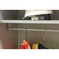 Armoire garde-robe, Acier, 36" la x 18" p x 72" h, Gris Groupe Generik