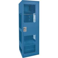 Casier pour &eacute;quipement avec porte, Acier, 24" la x 18" p x 72" h, Bleu fonc&eacute; Groupe Generik