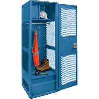 Casier pour &eacute;quipement avec porte, Acier, 24" la x 18" p x 72" h, Bleu fonc&eacute; Groupe Generik