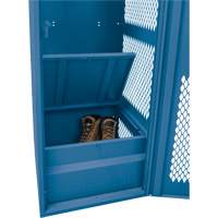 Casier pour &eacute;quipement avec porte, Acier, 24" la x 18" p x 72" h, Bleu fonc&eacute; Groupe Generik