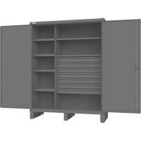 Armoire &agrave; portes encastr&eacute;es standards, Acier, 60" la x 24" p x 78" h, Gris Groupe Generik