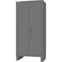Cabinet with Hanging Bar & Standard Recessed Doors, Steel, 78" H x 36" W x 24" D, Grey Groupe Generik