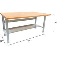 &eacute;tabli modulaire industriel, Cap 1000 lb, 72" la x 48" p Groupe Generik