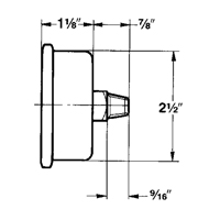 Pressure Gauges, 2-1/2" , 30" Hg-0" Vac., Bottom Mount, Liquid Filled Analogue Groupe Generik