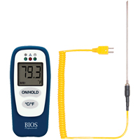 Food Thermometer with HACCP Check, Contact, Digital, -83.2 - 1999°F (-64 to 1400°C) Groupe Generik