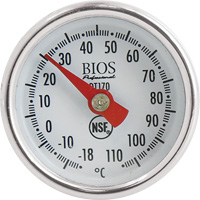1" Dial Thermometer Celsius Only with Calibration Sleeve, Contact, Analogue, 0.4-230°F (-18-110°C) Groupe Generik