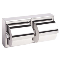 Two-Roll Toilet Paper Dispenser with Hoods, Multiple Roll Capacity Groupe Generik