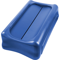 Slim Jim&reg; Waste Receptacle Lid, Swing Lid, Plastic, Fits Container Size: 22" x 11" Groupe Generik
