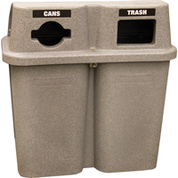 Contenants de recyclage Bullseye, Bord de rue, Plastique, 2 x 22 gal. US Groupe Generik