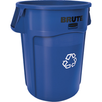 Contenants ronds pour le recyclage BRUTE, Vrac, Plastique, 44 gal. US Groupe Generik