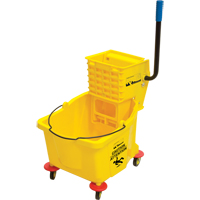 Seau et essoreuse pour vadrouille, Pression lat&eacute;rale, 9,5 gal. US (38 pintes), Jaune Groupe Generik