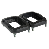Recycling & Waste Receptacle Dolly, Polypropylene, Black, Fits: 17-1/4" x 12-1/2" Groupe Generik