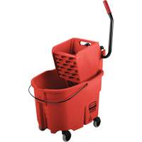 Ensemble de seau pour vadrouille et essoreuse WaveBrake, Pression lat&eacute;rale, 8,75 gal. US (35 pintes), Rouge Groupe Generik