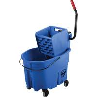 Ensemble de seau pour vadrouille et essoreuse WaveBrake, Pression lat&eacute;rale, 8,75 gal. US (35 pintes), Bleu Groupe Generik